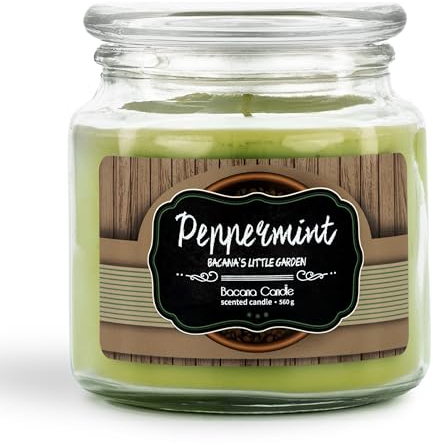Bacana Candle - Duftkerze im Glas - Duftkerze im Glas mit Deckel - Originelle Geschenkkerze - 560 g - ± 100 Stunden Brenndauer - Peppermint