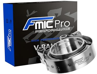 fmic.eu PERFORMANCE V-Band Schelle Edelstahl 51mm (2 Zoll) Flansch Kit Turbo Abgasanlage Motorsport Tuning