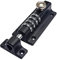 Torriegel zum Anschrauben mit Zahlenschloss | Schwarz lackiert | 17 mm Bolzenhub Schubriegel, Stahlriegel Schublade