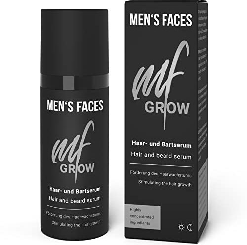 Sérum de croissance de barbe et de cheveux pour plus de croissance de barbe et de cheveux pour homme – Spécialement pour rouleau à barbe et Derma Roller – Accélérez maintenant la croissance avec les