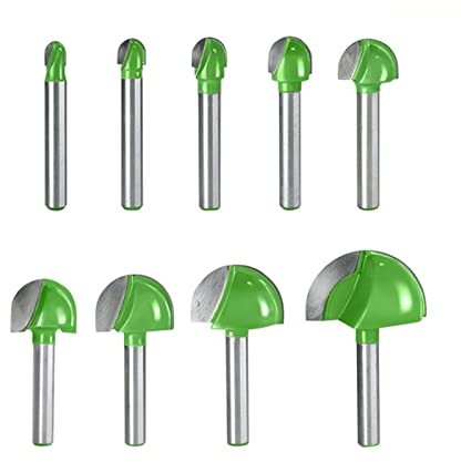 HUBBIQ 1 stücke 6mm Schaft Kugel Schaftfräser Bit Set Vollhartmetall Schaftfräser Radius Core Schaftfräser Holzbearbeitungswerkzeuge (Size : 6mm Shank X 8mm)