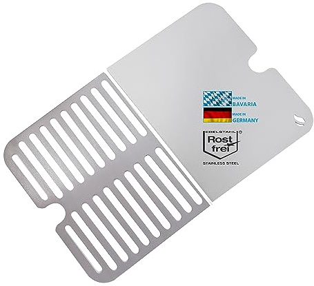 Edelstahl Grillrost und Plancha für Weber Go-Anywhere | spülmaschinenfest | Set aus 2 Hälften