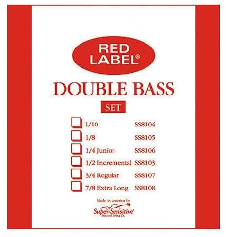 SUPER-SENSITIVE - Cuerda contrabajo Super-Sensitive Red Label 4ª Mi Medium 3/4 3/4 - ACCOCBRL4ª34