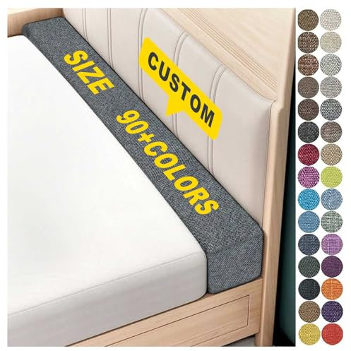 GLikur Bed Gap Filler for Full Mattress, Eadboard Gap Filler King, Mattress Extender Filler for Headboard Gap, Custom Size Bed Gap Filler (Blue, Custom Size)