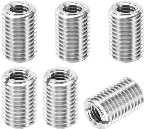 PATIKIL Gewinde Adapter Hülse M16x2 auf M10x1,5, 25mm, 6 Stück | Männlich auf Weiblich Reparatur Einsatz Mutter Schraube Reduzierer Edelstahl Befestiger