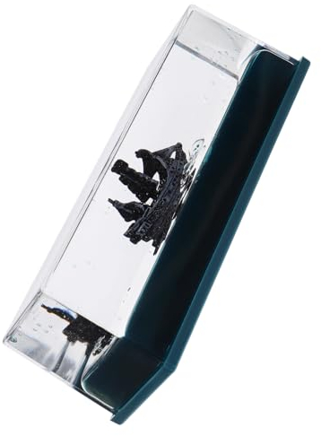 PRETYZOOM Fluid Drift Bottle Cruise Model with Floating Liquid, Unsinkable Statue in a Bottle Desk Decoration, Unique Ocean-themed Gift for Office and Living Room Display