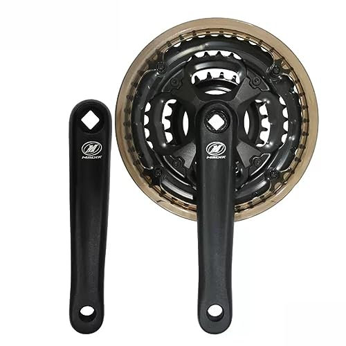 ASMWVN 170 mm Mountainbike-Vierkant-Kurbelgarnitur, 22–32–44 Zähne, dreifach rundes Kettenblatt, MTB-Kurbelarm-Set, passend für 7/8 Geschwindigkeit