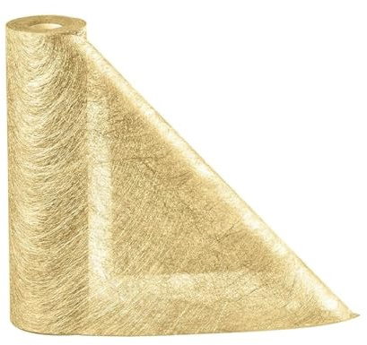 Miya Vlies Tischläufer 23 cm x 10 m, Elegante Tischband, Tischdeko für Geburtstage & Hochzeiten, Garten Party und zu besonderen Anlässen, edle Tisch Deko (Gold)