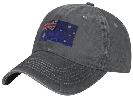 Zdlwaisw Yifhdes Baseballkappe mit Australien-Flagge für Herren und Damen, verstellbar, Vintage-Stil, Cowboyhut, Sonnenhut, Deep Heather, Einheitsgröße