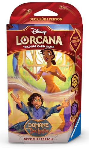 Ravensburger Disney Lorcana Trading Card Game: Dominio de Dschaar - Baraja de ámbar y Amatista para 1 Persona