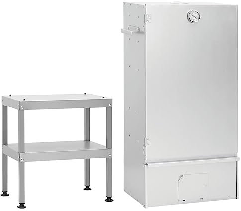 Furniture Select-BBQ - Affumicatore da forno con tavolo in acciaio zincato