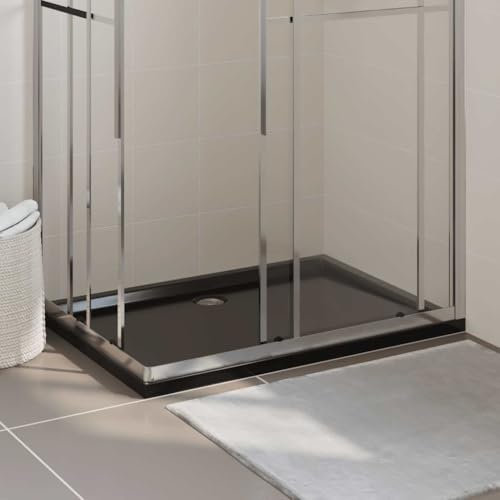 Piatto doccia rettangolare ABS nero 80x120 cm