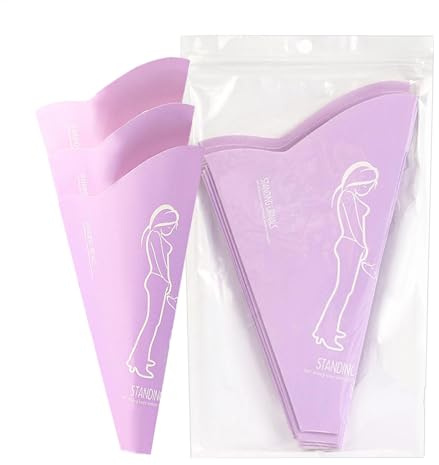 Generisch Pee Trichter für Frauen, weibliches Urinal für Reisen - Mädchen -Urin -Gerät Set von 10 - Wasserdichtes Papier Frauen -Urin -Gerät tragbares Mädchen Urinal Trichter zum Camping -Wandern