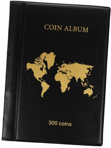 UPKOCH De Monedas para Coleccionistas Fundas De PU Protector De Monedas Álbum De Sellos