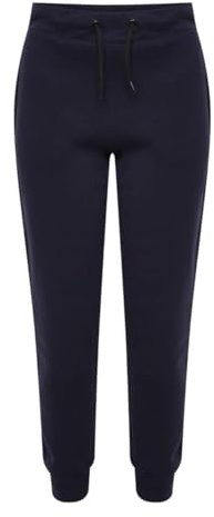 RUBAB Boys Girls Fleece Jogging Bottoms Kids Sports PE Joggers Children Unisex Fleece Trousers Classic Bottom Sweatpants Cuff Joggers Age 5-14 Years (7 Years, 8 Years, Navy)