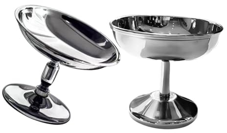 Ciieeo Lot De 2 Coupes à Dessert Inox En Acier Inoxydable, Bol à Crème Glacée 250 Ml, Argenté, Résistant à La Corrosion, Pour Maison Et Fêtes, Pour Fruits Et Salades
