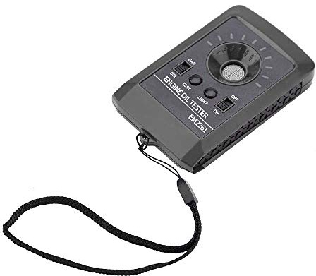 Eacam Detector de Calidad del Aceite del Motor del Motor del Probador de 12V LED, Analizador de Fluidos de Gas, Pequeño y Fácil de Transportar (Negra)