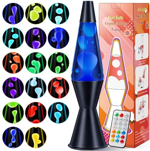 BuzzoXerex Lavalampe, Lava Lampe, Lavalampen 38 CM mit 17 RGB Farben & Fernbedienung, Lava Lamp Große für Erwachsene & Kinder für Haus Schlafzimmer Büro Valentinstag Geburtstag Geschenk