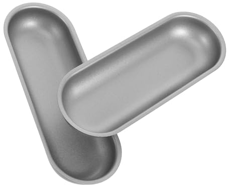 LIGIGWASH Molde para Pan de Hot Dog 2 Piezas de Acero al Carbono Antiadherente, Molde Alargado para Horno, Bandeja para Hornear Panecillos Caseros, Utensilios de Cocina para Repostería