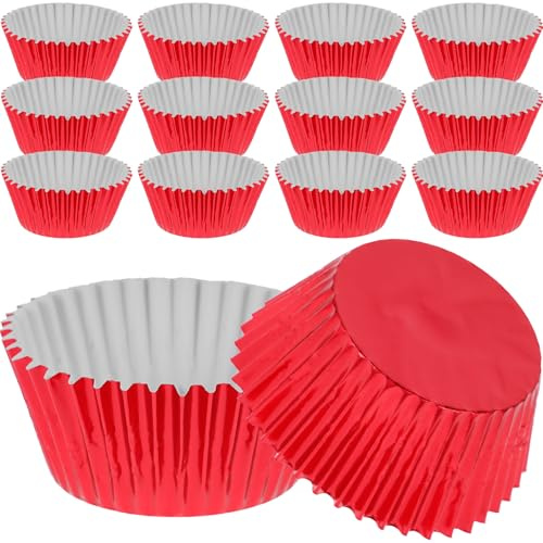 INOOMP 100 Piezas Capacillos de Papel para Cupcakes y Muffins, Papel Apto para Alimentos, Molde Resistente, sin Olor ni Decoloración, Ideales para Fiestas y Horneado