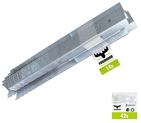 FATMOOSSE - Set di 14 ancoraggi ad angolo ProFix per torre di gioco, torre da arrampicata, casetta da giardino e casa degli alberi