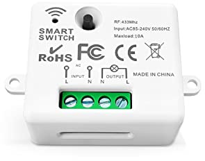 Trådlöst ljusströmbrytare (1 mottagare) lätt att installera AC 220 V 230 V 240 V 10 Amp 2000 W minimottagarkontroll för lampor fläktar apparater