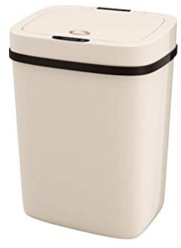 SUNESA Poubelle Cuisine 12L Bascule Automatique Poubelle ménage Poubelle Cuisine Poubelle Salon Salle de Bain Salle de Bain Poubelle Poubelle/Poubelle Bin (Color : Beige)