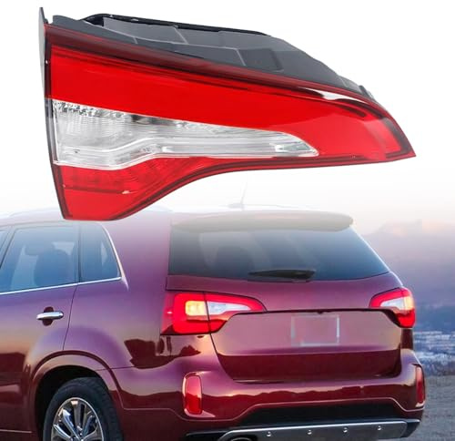 ALLDDSEA Rücklicht Rückleuchten für Kia Sorento 2013 2014 2015, Auto Rücklicht Montage Bremslicht mit Blinker Links Rechts Ersatzteile 1 Stück,Left-Inside