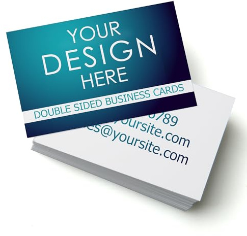 Personalised Business Cards Double Sided, Professional Digital Printing, Custom Business Cards, Loyalty Cards, Thank You Cards (350gsm Budget, 100)