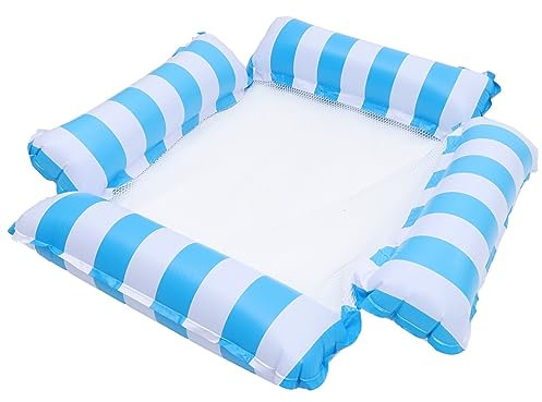 Alasum Inflatable Pool Floating Hammock Chair Breathable Mesh Design Lightweight Stable Four-tube Support for up for Pool Parties Relaxation Material