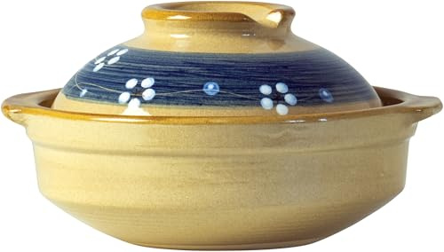 Jade Temple stengods kruka med lock, D: 17 cm, H: 6,5 cm