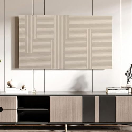 HSTANGKY Indoor TV Cover for LCD LED TV Dust Cover Cloth TV Screen Protector Cover Universal Monitor Decorative Cover Plasma Hanging Curved Flat TV Display Protectors-stripe2||80（188X110cm）