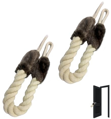 2 Stück Türkordel,Türstopper Klinke,TüRaufhalter,Türstopper Türklinke,Klemmschutz für Türen,Tür Klemmschutz Baby,Türklinken Stopper,Baumwolle zu Vermeiden Haustier und Kinder Fingerschutz