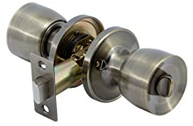 Yale Bathroom KNOB Set Antique Brass
