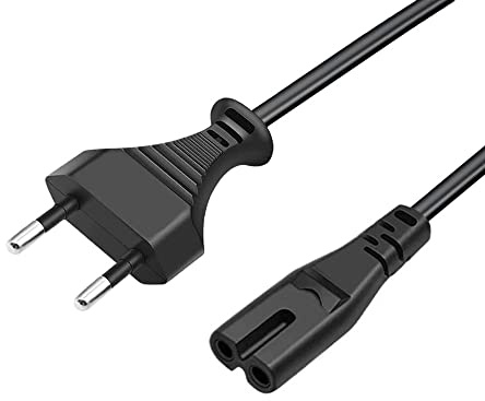 AC Power Cable Netzkabel Stromkabel 2 polig Replacement for Epson Ecotank ET-2720 ET-2750 ET-2820 ET-2850 Expression Premium XP-8700 XP-7100 XP-6100 XP-2100 XP-3100 XP-4100 Printer Power Cord
