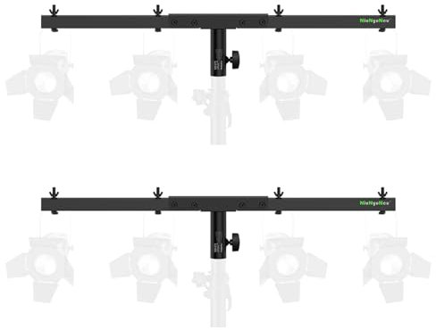 NiuNyuNeu DJ Lighting Bar Extension Cross Bar Mount per treppiede Speaker Stand, Set di 2
