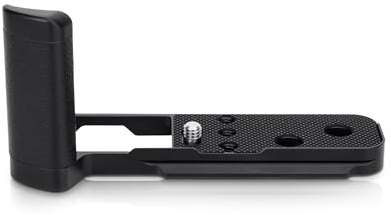 JJC Handgriff für Fuji X100VI mit Arca-Swiss-Schnellwechselplatte, SCHWARZ | Mikrofaser-Leder + Aluminiumlegierung, 1/4-20-Bohrung für Stativ, Batterie- und Speicherkartenwechsel ohne Demontage