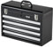 VEVOR Caja de Herramientas Portátil de Metal 520 x 218 x 361 mm, Cofre de Herramientas Pequeño con 4 Cajones y Revestimiento de EVA, Cajones Deslizantes con Cojinetes de Bolas con Cerradura, Negro