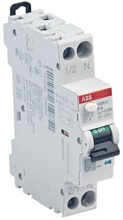 FI/LS Schutzschalter ABB DS301C-B16/0,03, RCBO, 1TE, Typ A, 1P+N, B16A, 30mA, 6kA