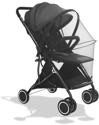 ZIQINPSQ Universelles Moskitonetz für Kinderwagen und Buggy, keine Demontage, vollständige Abdeckung, Insektennetz mit 360° sicherer Dichtung, reisefreundliches Design für Baby-Urlaubsutensilien