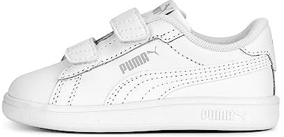 PUMA Smash 3.0 L V Inf, Sneaker Unisex bebé, White Cool Light Gray, 25 EU