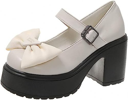 per Donna Piattaforma Mary Jane Cuori Gatto Fibbia Rivetti Caviglia Lolita Gotico Principessa Piattaforma Décolleté Pelle Verniciata Spina Vintage Tradizionale Ricamo Tomaia Scarpe Eleganti