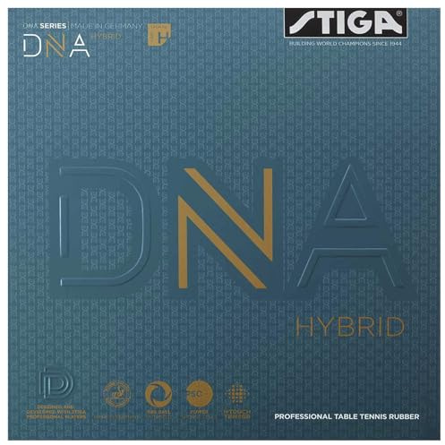 STIGA DNA Hybrid Table Tennis Rubber | Professional Table Tennis Sheet for Maximum Control & Powerful Spins - Full Stroke Control - Made in Germany - H - Red