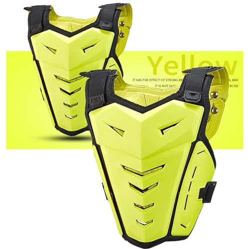 Motorrad-Schutzpanzer for Erwachsene, Rückenprotektor, Brust, Wirbelsäule, Schulter, Arm, Ellenbogen, Knie, Motocross-Protektor, Ski, Skaten, Schutzweste (Color : Yellow)
