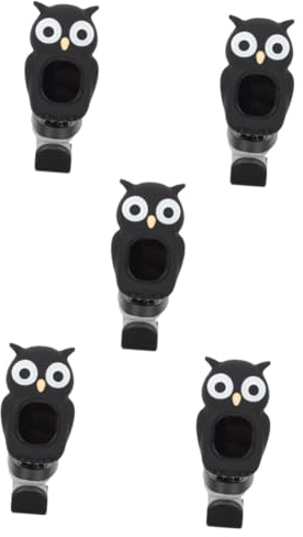 SAFIGLE 5stücke Cartoon Eule Gitarren-stimmgerät Universelles Stimmgerät Für Violine Bass Und Ukulele Präzise Tonanpassung Tragbar Und Benutzerfreundlich Für Musiker Und