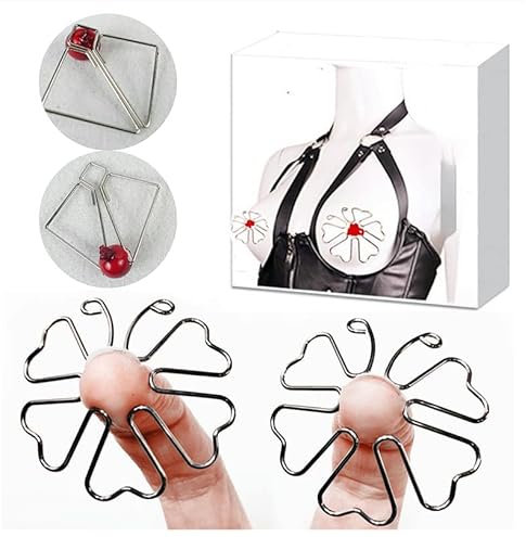Adult Invisible Nipple Pinches, Adjustable Non-Piercing Nipple Clamp Breast Clips, BDSM Foreplay Flirting Clitoral Clamp Toys for Women Female Men Male Unisex Couples