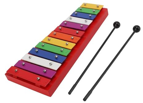 xilófono profesional Xilófono Profesional De Abedul De Aluminio Colorido Con 13 Tonos: Perfecto Para Percusión Y Creación Musical