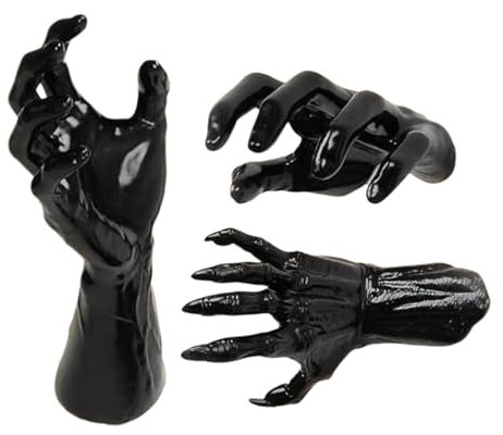 Duroecsain Halloween-Handstatue, an der Wand montierte gruselige, greifende Hände,Reaching Wall Hands Skulptur für den Außenbereich - Gruselige Halloween-Wanddekoration, dekorativer Schmuckhalter für