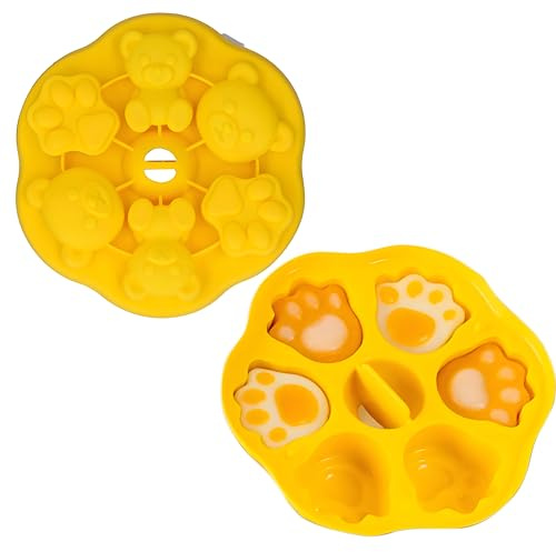 Moule en Silicone pour Gâteaux, 2 PCS Plateau pour Aliments pour Bébés, Moule à Glaçons, Moule à Savon, forme d'animaux pour la Maison, Moule à Chocolat Antiadhésif