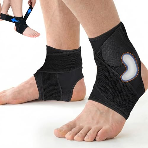 2 pezzi Cavigliera Sportiva per Distorsione Cavigliera Ortopedica con Stabilisateur di Silicone tutore caviglia Distorsione cavigliere regolabili Per protezione e recupero cavigliera Donna&Uomo L